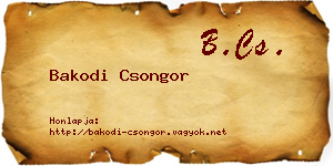 Bakodi Csongor névjegykártya